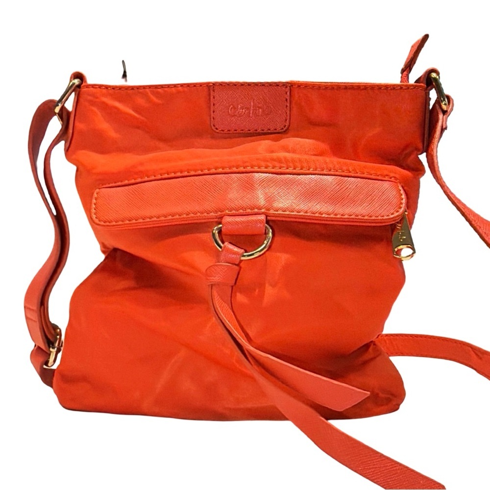 Co-Lab by Christopher Kon Nylon Crossbody Bag Orange Lightweight Travel Purse